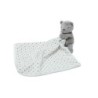 Doudou Chat gris mouchoir blanc à pois OBAIBI OKAIDI (28512)