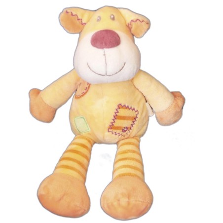 Doudou Peluche Chien Lapin Jaune orange KIABI Avda - H 31 cm (13680)