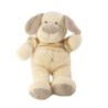 Doudou peluche chien ecru blanc creme beige rayures gris KIABI 26 cm (26310)