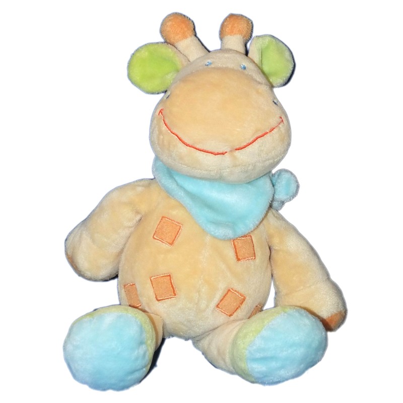 Doudou peluche GIRAFE jaune orange - KIABI - H 30 cm (11628)