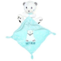 Doudou Ours blanc Mouchoir bleu Sweet Dream Kiabi Simba Toys (14456)