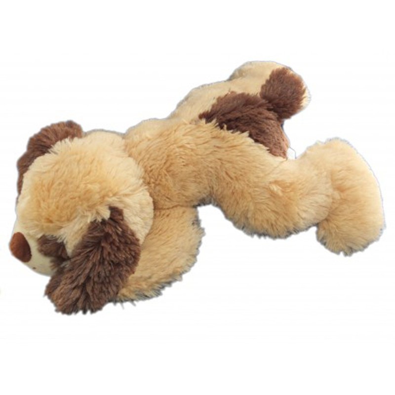Peluche CHIEN allongé Beige clair marron GIPSY L 42 cm  (12982)