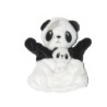 Doudou Marionnette Panda Simba Kiabi noire et blanche avec poche et bébé (27306)