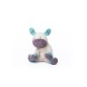Peluche doudou Ane Frison et ses amis blanc mauve rayures Nature et Découvertes (28328)