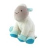 Peluche doudou Mouton Agneau blanc bleu gris Scratch Nature et Decouvertes 17 cm (26324)