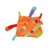 Doudou plat Hippopotame orange vert bleu BABYSUN Hochet Grelot Anneau dentition (12903)
