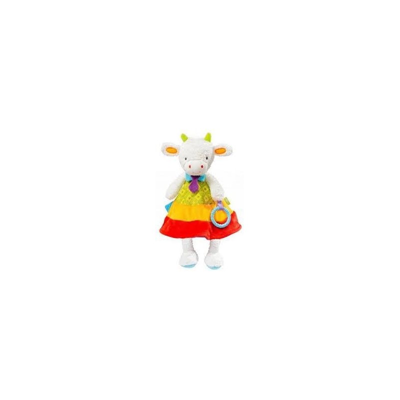 Babysun Fluo Kiddo Doudou Mouchoir - Deluxe Vache orange rouge vert (17089)