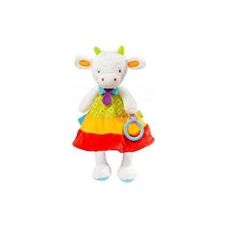 Babysun Fluo Kiddo Doudou Mouchoir - Deluxe Vache orange rouge vert (17089)