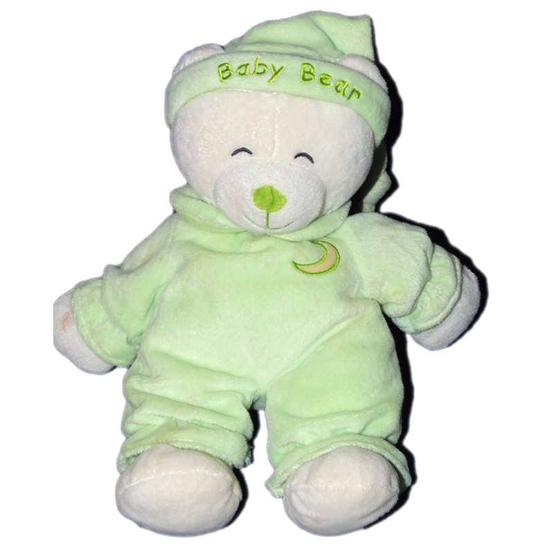 Doudou peluche ours vert Gipsy 28 cm Baby Bear Lune (13898)