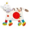 Doudou plat Zèbre blanc rond rouge Nicotoy  Simba Toys (13742)