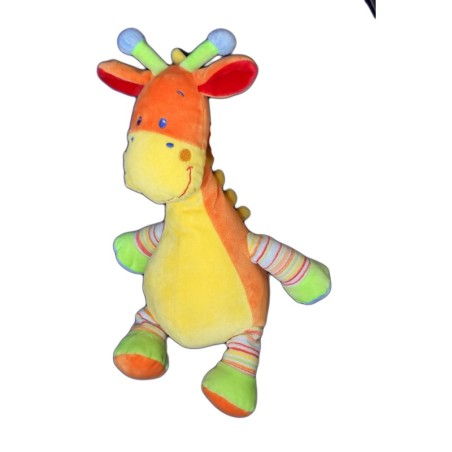 Doudou girafe MOTS D'ENFANTS Peluche jaune orange 32 cm 579/0323 (8720)