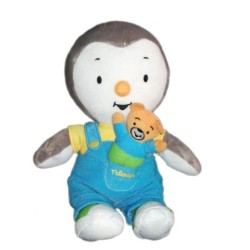 Peluche doudou Tchoupi et doudou Salopette Bleue 32 cm Jemini (21054)
