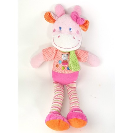 Peluche doudou Vache rose Mots d Enfants 36 cm (24769)