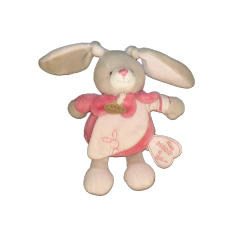 Doudou LAPIN rose Célestine - Mon doudou à moi - BABY NAT Babynat - H 18 cm (5844)