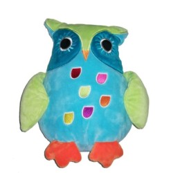 Doudou peluche hibou chouette bleue 28 cm Althans club (19162)