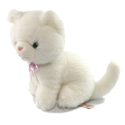 Doudou peluche chat blanc 22 cm Althans club (18162)