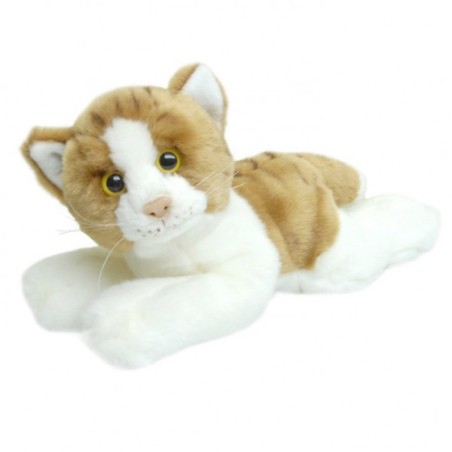 Peluche chat roux blanc Anima 30 cm (21844)
