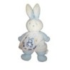 Doudou Lapin bleu tablier blanc Je suis un Bebe (21266)