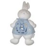 Doudou Lapin blanc tablier bleu Je suis un Bebe Heureux Klorane 35 cm (25750)
