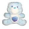 VINTAGE Doudou peluche BISOUNOURS bleu nuage CARE BEARS Grognon Grognours Grumpy Bear Kenner 16 cm (9521)
