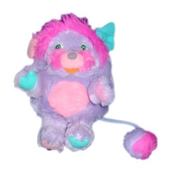 VINTAGE Peluche POPPLES Mauve Violet rose Mattel H 22 cm (9622)
