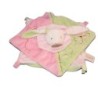 Babynat Doudou plat Lapin rose vert Baby Nat (15266)