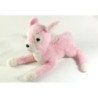 Ancienne peluche doudou Bambi Faon Biche rose blanc 30 cm Nounours Boulgom ? (22404)