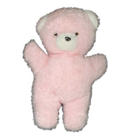 Grande Peluche Ours Nounours Vintage – Rose, En Tissu, Belle Taille