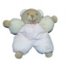 Peluche Doudou Ours beige carreaux rose TARTINE ET CHOCOLAT 25 cm Salopette rouge Vichy Carreaux (16646)