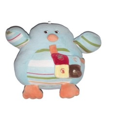 Peluche Doudou Oiseau bleu 16 cm Sucre d Orge (23305)