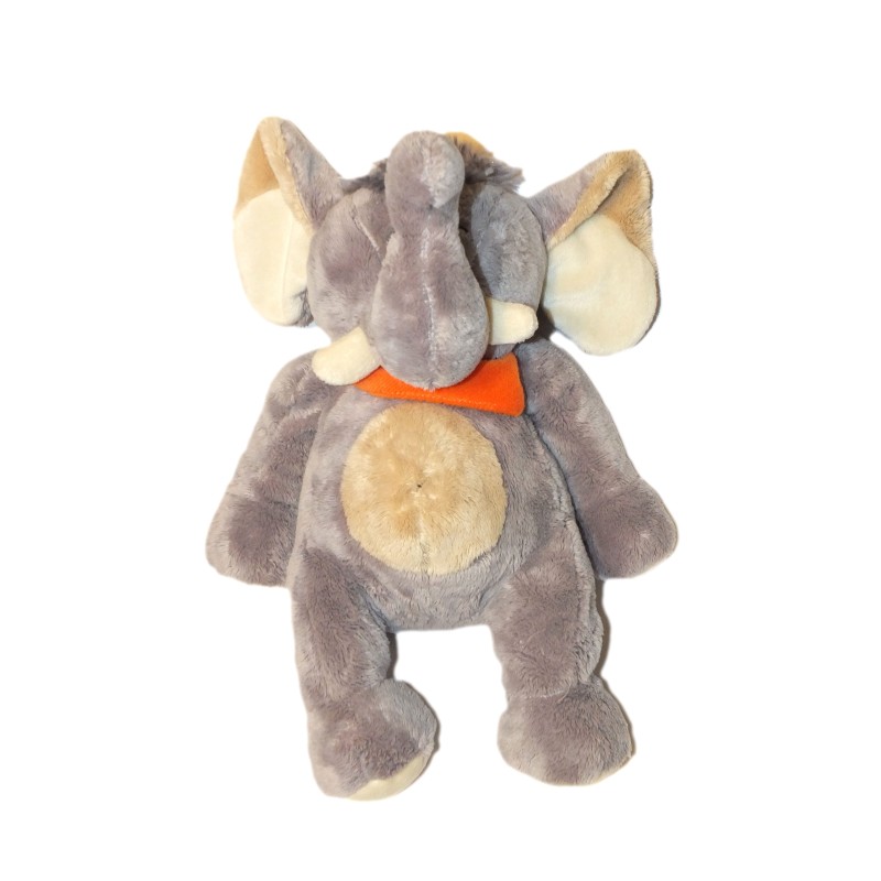 Peluche doudou Elephant gris Foulard orange Althans Club 32 cm (27584)