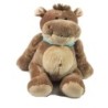 Doudou peluche Hippopotame gris foulard bleu 30 cm Althans club (18159)