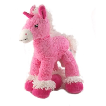 Peluche Licorne rose blanc 45 cm Bebe Reve CASINO (25306)