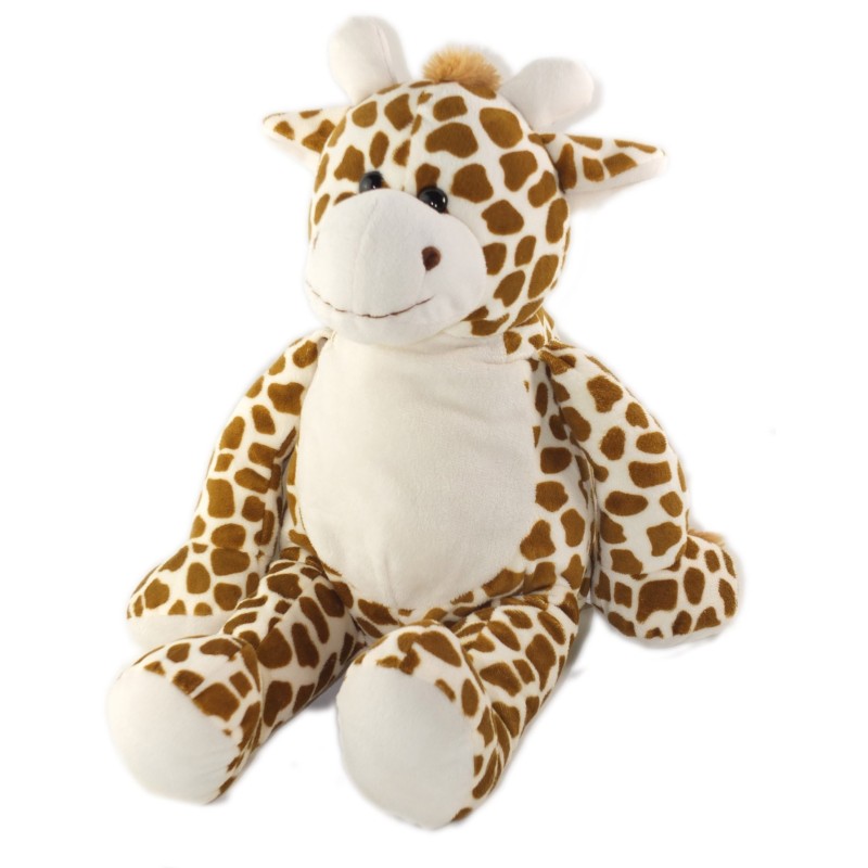 Peluche Girafe marron blanc 45 cm CASINO Bebe Reve (25305)