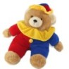 Peluche Ours arlequin clown bleu rouge 40 cm CASINO (25301)
