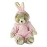 Peluche Doudou Ours marron deguise Lapin rose Louise Mansen 32 cm (23100)