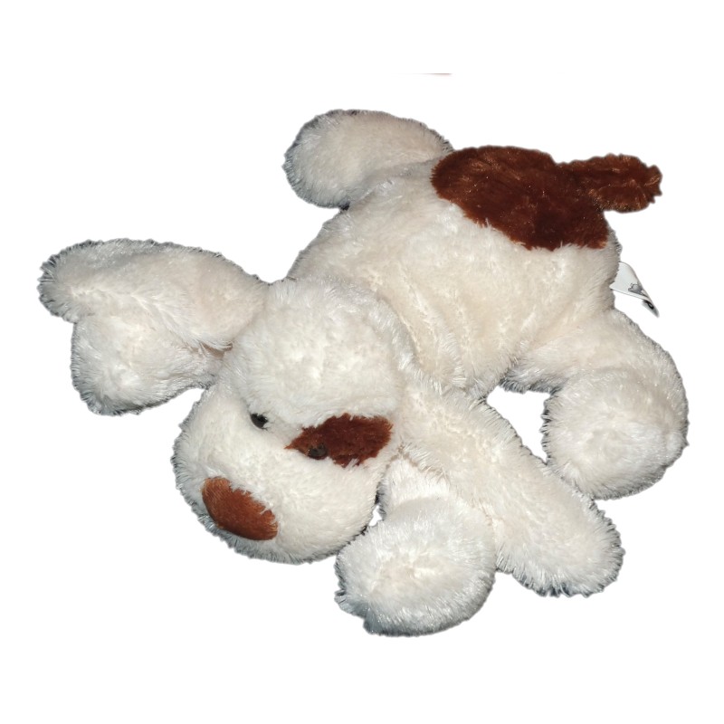 Doudou Peluche Chien blanc marron Casino 32 cm 044538 (13131)