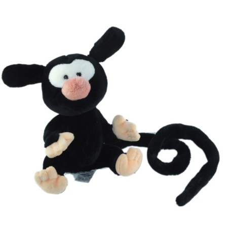 Peluche Marsupilami Noir 25 cm + Queue 75 cm Ajena Nounours (23558)