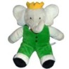 Peluche Doudou Elephant BABAR Gris vert LANSAY 36 cm 10357 (8785)