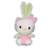 Doudou Hello Kitty deguise Lapin rose vert 22 cm TY (21995)