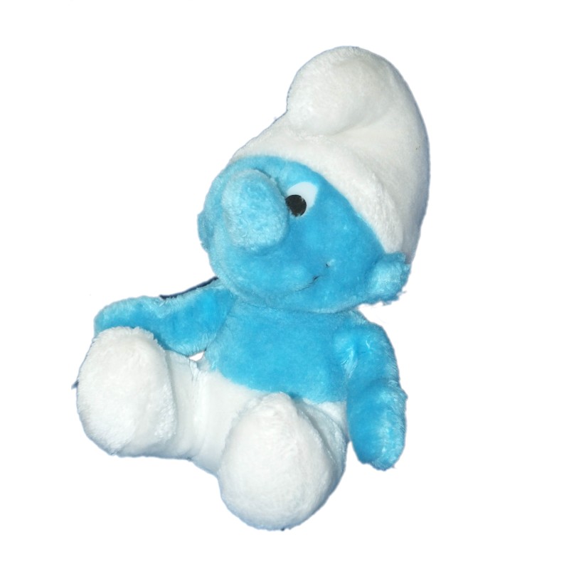 VINTAGE - COLLECTOR - Peluche Schtroumpf - PEYO 1979 - Wallace Berrie et Co - H 26 cm (11662)