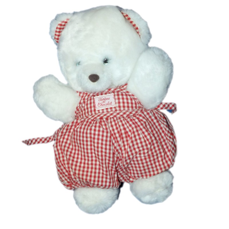 peluche-doudou-ours-blanc-tartine-et-chocolat-30-cm-salopette-rouge-vichy-carreaux (16645)