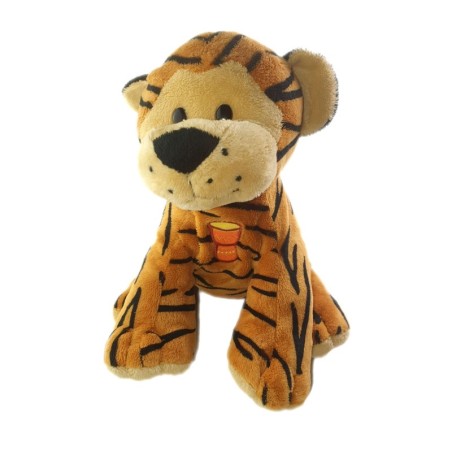 Peluche doudou Tigre Safarinous marron noir GIPSY 26 CM (25954)