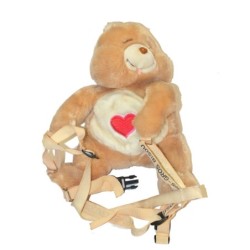 VINTAGE Anicenne Peluche Sac à dos Bisounours Coeur Gros Bisou 45 cm (27998)