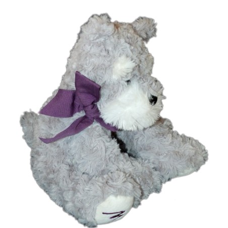Peluche CHIEN Gris - MARIONNAUD - 25 cm (20891)