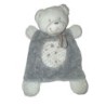 Doudou plat ours blanc gris Etoiles TEX Baby Carrefour (26564)