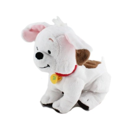 Doudou chien blanc marron BUSTER chien de Winnie Disney 18 cm (21291)