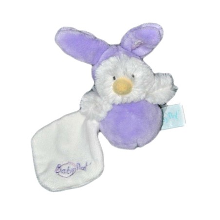 Mini capuche Peluche doudou Poussin deguise lapin mauve 10 cm Baby Nat BN058 (21301)