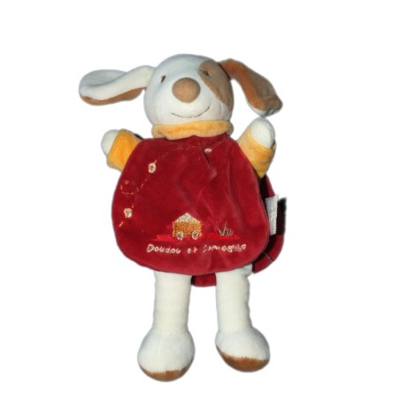 DOUDOU ET COMPAGNIE - Chien Hugo Cape rouge bordeaux orange Maison (13375)