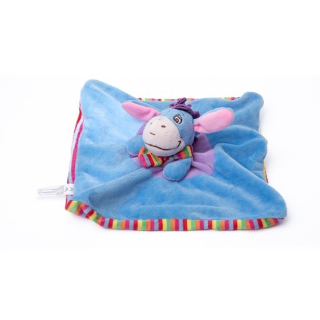 Doudou plat Bourriquet Echarpe rayures Disney Nicotoy (28399)